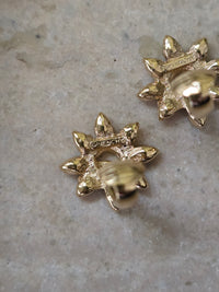 Givenchy Vintage Gold-Plated Floral Clip-On Earrings