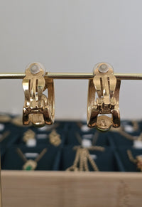 Givenchy Vintage Green Cabochon Clip-On Earrings