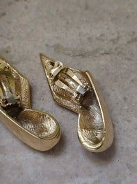 Givenchy Vintage 1980s Gold-Plated Clip-On Earrings