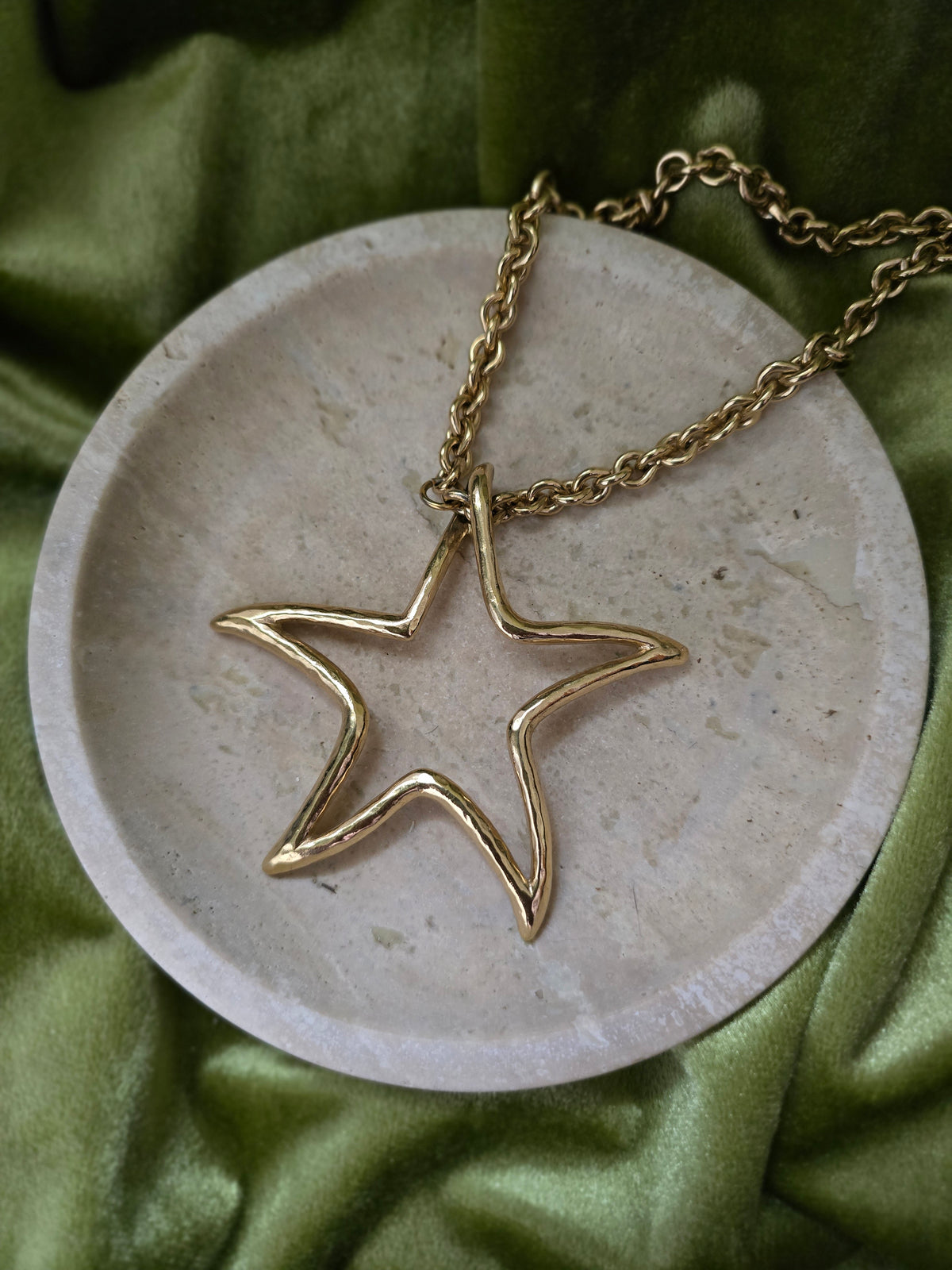 Givenchy Vintage Gold Star Pendant Sautoir Necklace