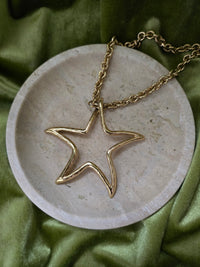 Givenchy Vintage Gold Star Pendant Sautoir Necklace
