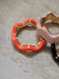 Fendi Wave Acetate Ring – Multicolor Designer Statement Jewelry (Size M)