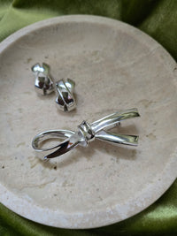 Vintage Dior Parure – Silver Tone Brooch & Clip-On Earrings Set