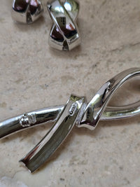 Vintage Dior Parure – Silver Tone Brooch & Clip-On Earrings Set