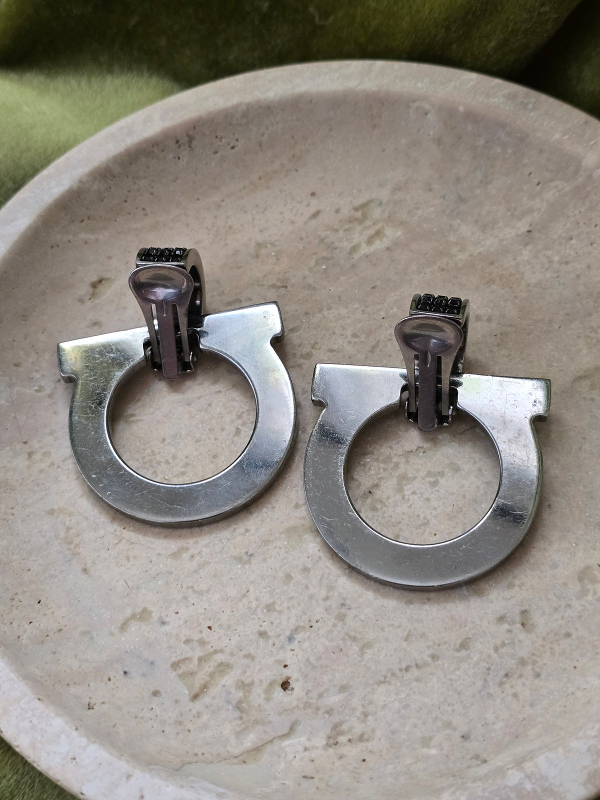 Vintage Salvatore Ferragamo Clip-On Earrings