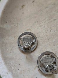 Vintage Versace Medusa Clip-On Earrings – Silver-Tone