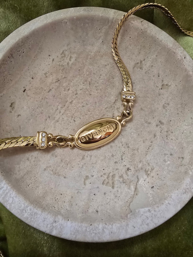 Vintage Givenchy Gold Plated Necklace