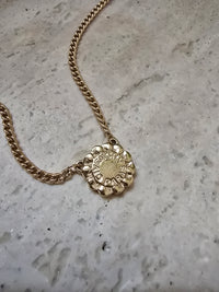 Givenchy Vintage Gold-Plated Necklace- Round Pendant