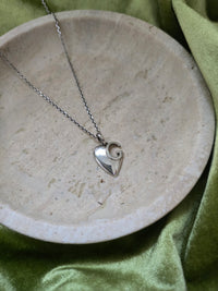 Gucci Vintage Sterling Silver Heart Necklace