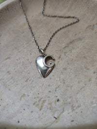 Gucci Vintage Sterling Silver Heart Necklace