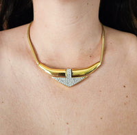 Vintage Givenchy Art Deco Gold-Plated Necklace