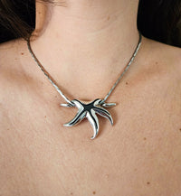 Givenchy Vintage Silver Starfish Pendant Necklace