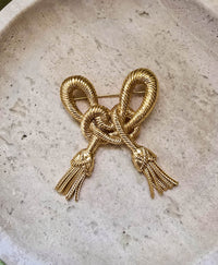 Vintage Sonia Rykiel Gold Knot Brooch