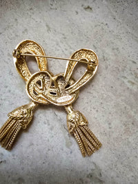 Vintage Sonia Rykiel Gold Knot Brooch