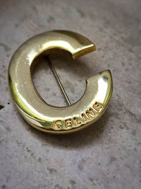 Vintage Celine Gold-Plated Brooch