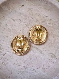 Chanel Vintage 1993 Gold-Plated Clip-On Earrings