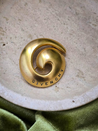 Vintage Givenchy Gold-Plated Spiral Brooch