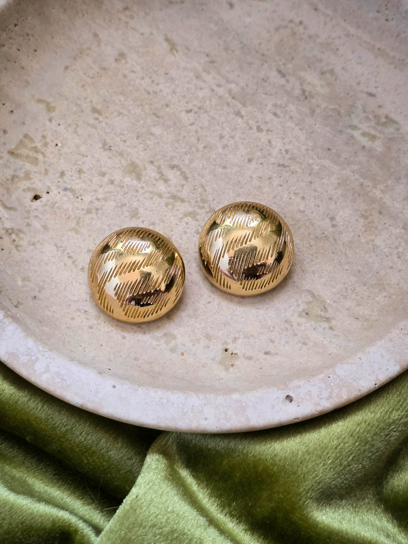 Dior Vintage Round Clip-On Earrings