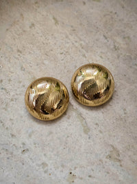 Dior Vintage Round Clip-On Earrings