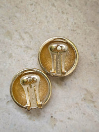 Dior Vintage Round Clip-On Earrings