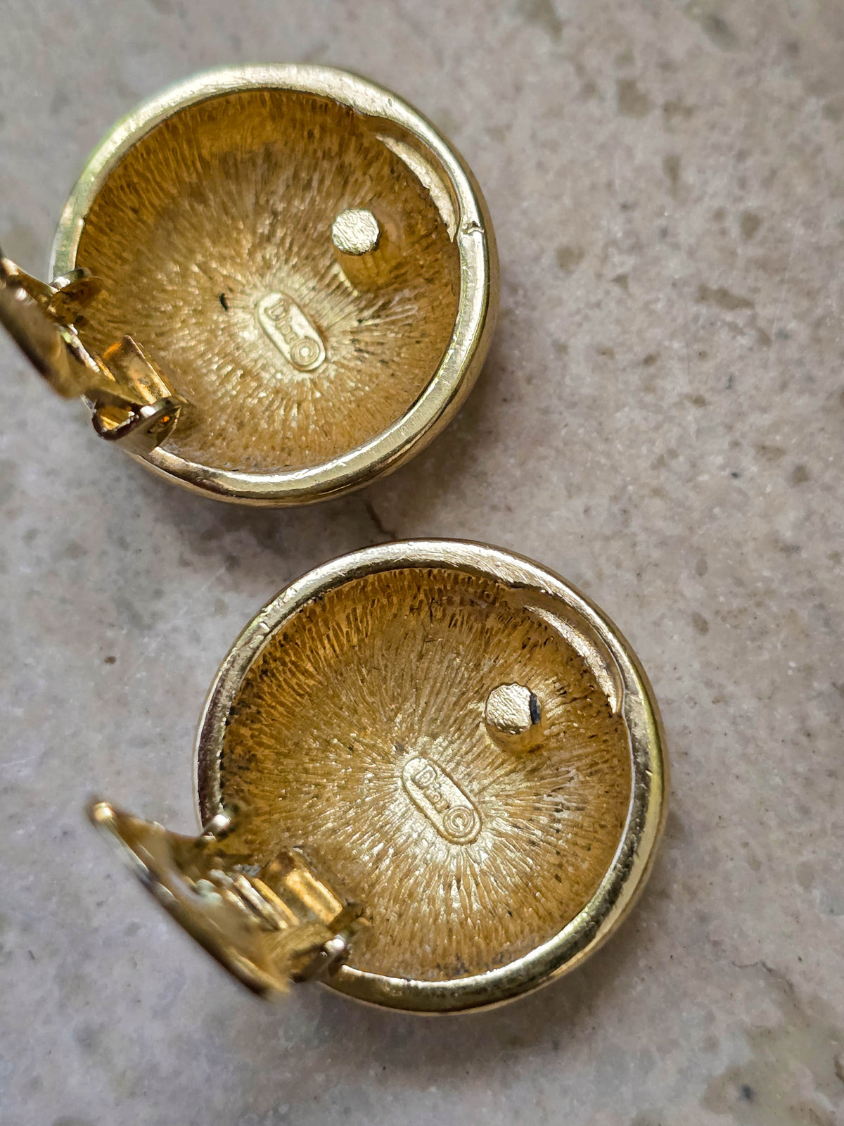 Dior Vintage Round Clip-On Earrings