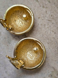 Dior Vintage Round Clip-On Earrings