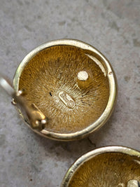Dior Vintage Round Clip-On Earrings