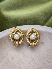 Yves Saint Laurent Vintage Clip-On Earrings Pearls