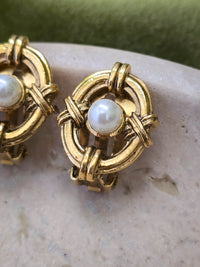 Yves Saint Laurent Vintage Clip-On Earrings Pearls