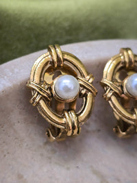 Yves Saint Laurent Vintage Clip-On Earrings Pearls