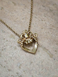 Dior Vintage Gold-Plated Heart Pendant Necklace – Elegant 1980s Design