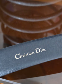 Dior Leather Belt with Gold Logo Buckle  T.36