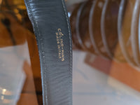 Ceinture Céline en cuir noir boucle calèche T.34