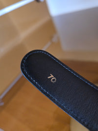 Ceinture Céline en cuir noir boucle calèche T.34