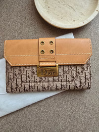 Portefeuille Dior Monogram Oblique et Cuir Lisse