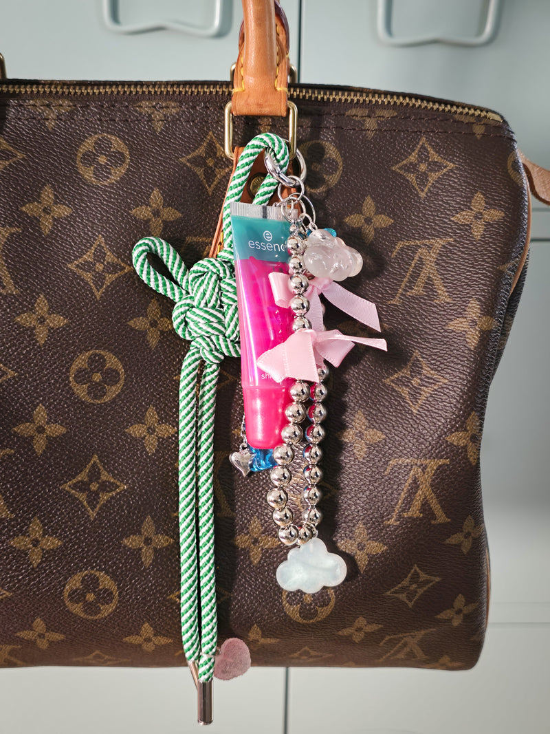 RARR VINTAGE Heart & Bead Bag Charm – Made in France