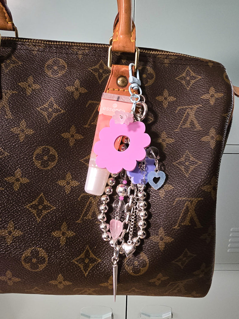 RARR VINTAGE Flower & Bead Bag Charm – Made in France