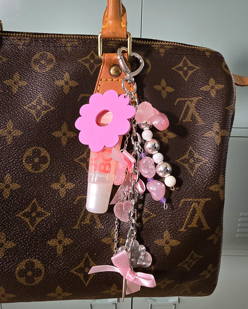 RARR VINTAGE Flower & Bead Bag Charm – Made in France