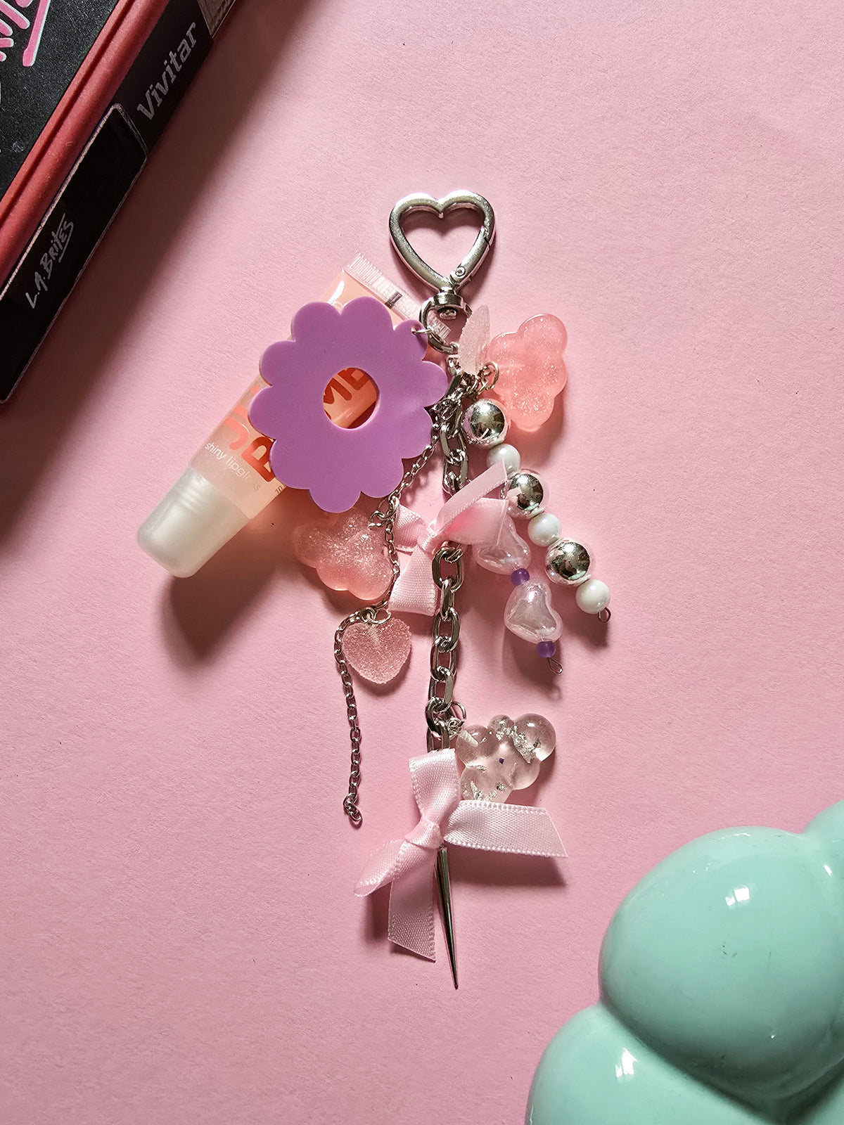 RARR VINTAGE Flower & Bead Bag Charm – Made in France