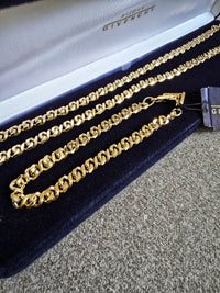 Vintage Givenchy Gold-Plated Chain Link Necklace an Bracelet