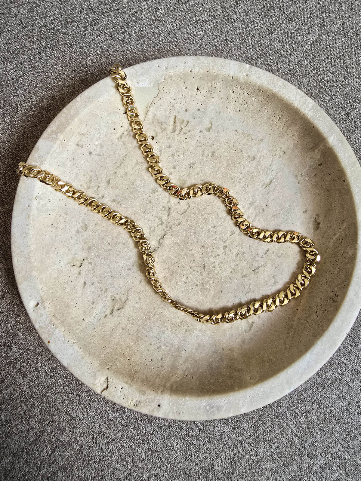 Vintage Givenchy Gold-Plated Chain Link Necklace an Bracelet