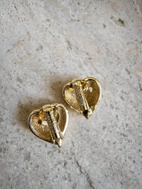 Vintage Christian Dior Heart Jewelry Set – Necklace & Clip-On Earrings