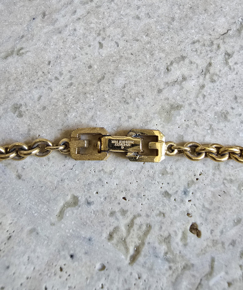 Vintage Givenchy White Enamel Sautoir Necklace