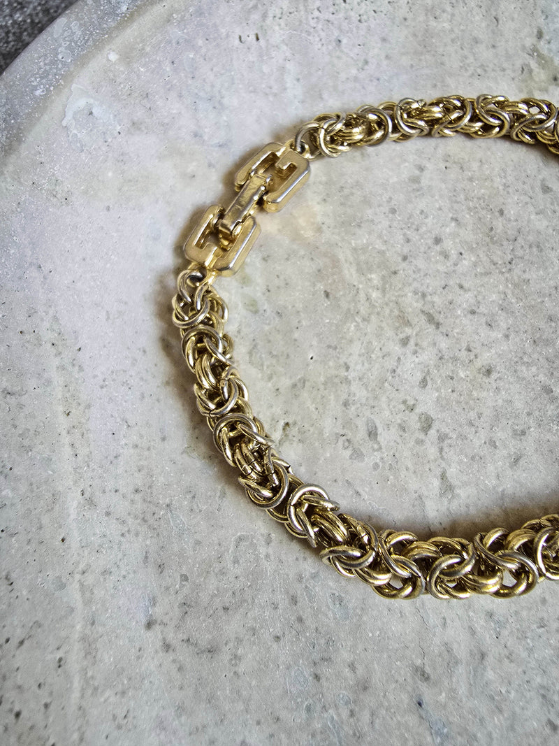 Vintage Givenchy Gold-Tone Rope Chain Bracelet