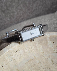 Vintage Gucci 1500L Stainless Steel Bangle Watch – Women's Size