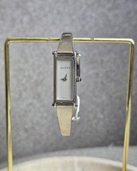 Vintage Gucci 1500L Stainless Steel Bangle Watch – Women's Size