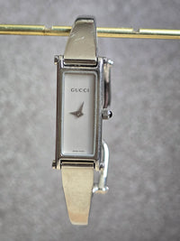 Vintage Gucci 1500L Stainless Steel Bangle Watch – Women's Size