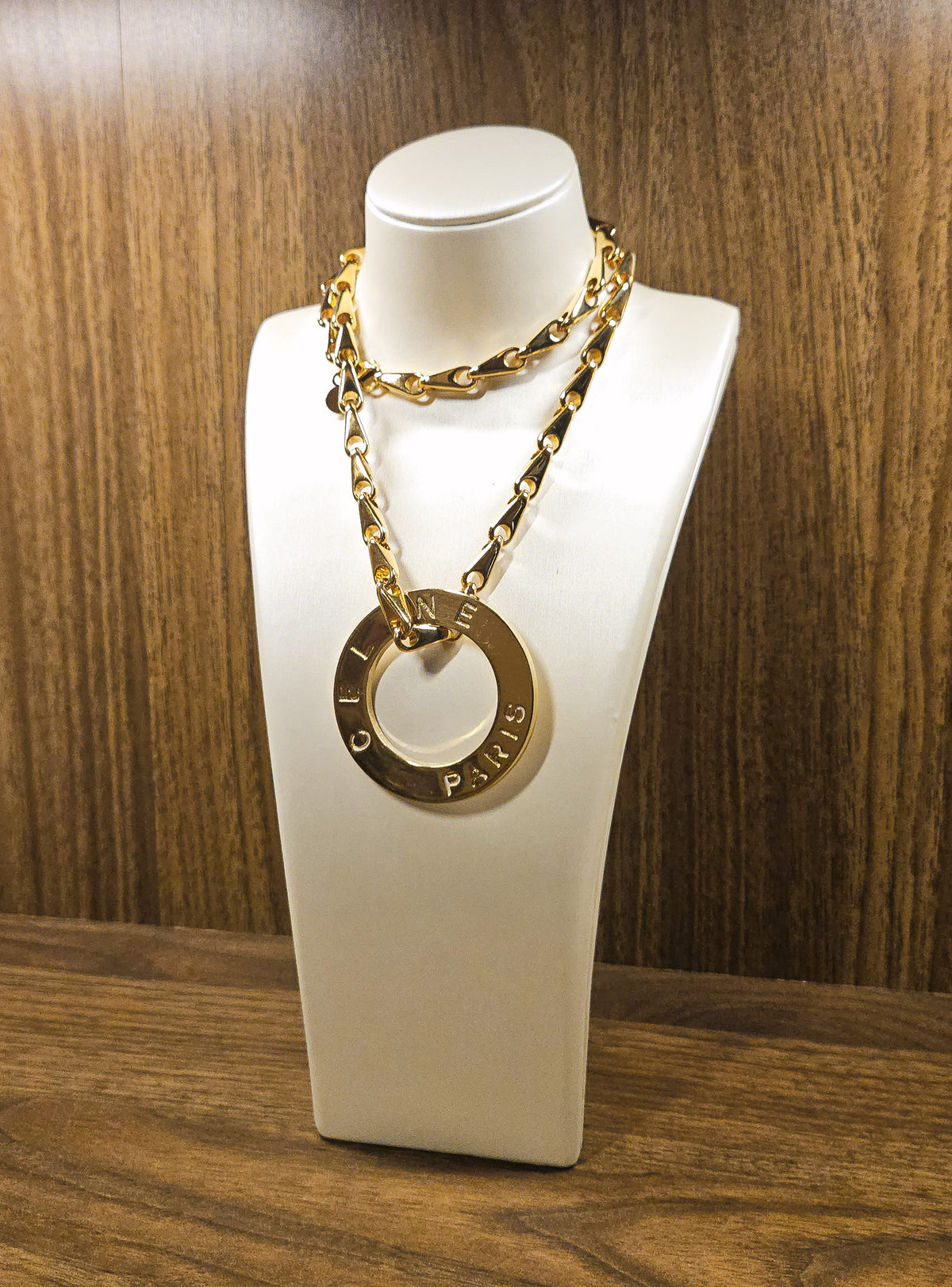 Vintage Celine Paris Necklace - Round Pendant
