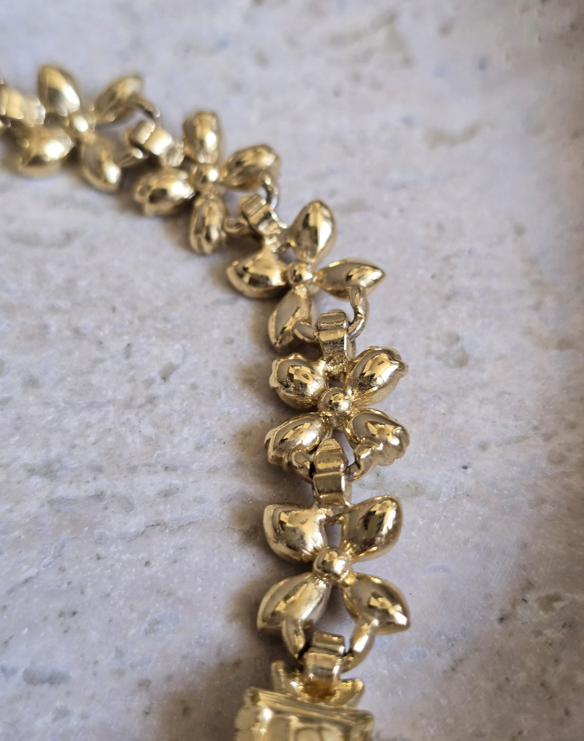 Vintage Swarovski Floral Crystal Necklace