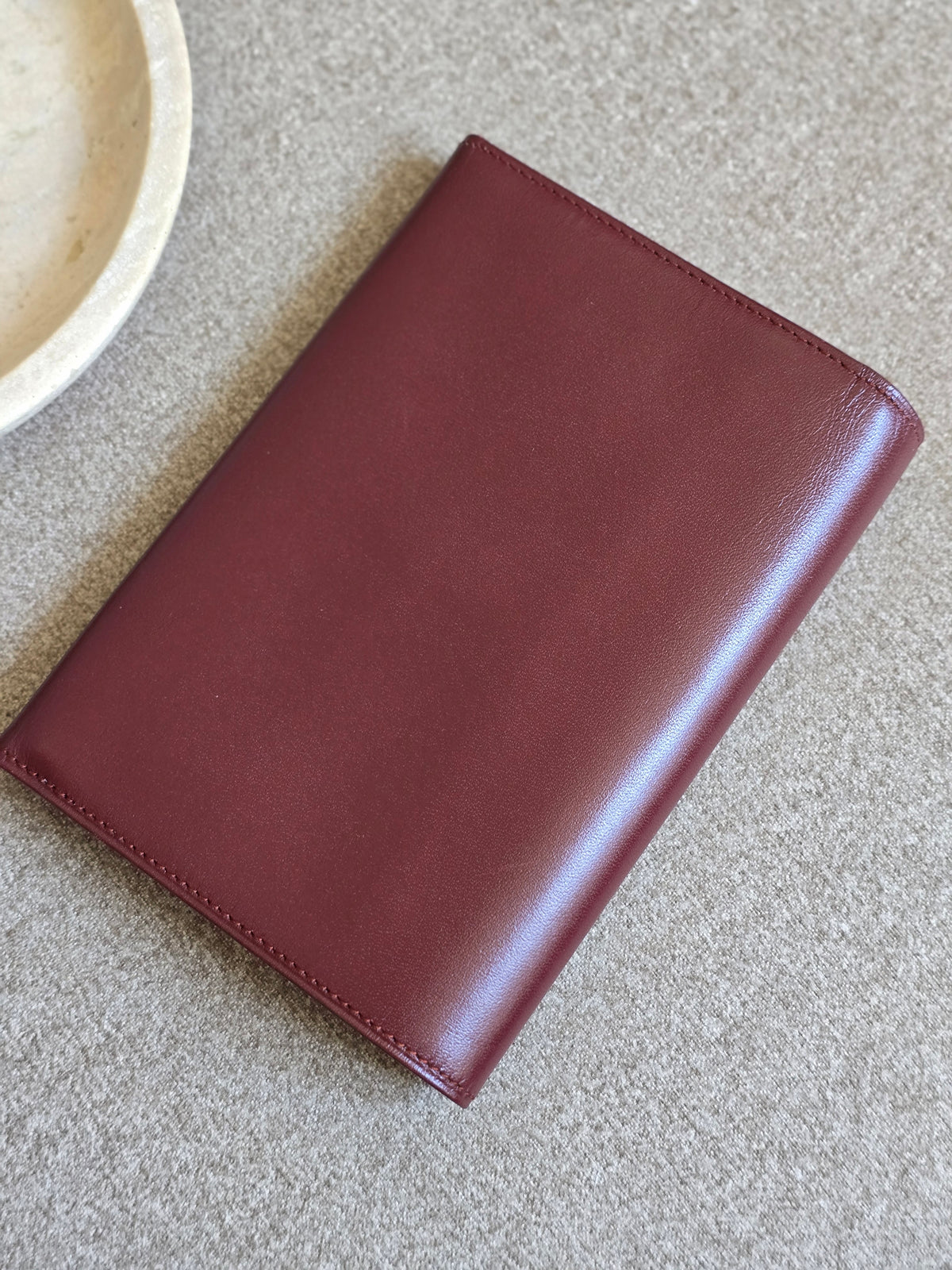 Cartier Bordeaux Leather Wallet with Gold Corners